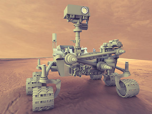 3d model curiosity rover 