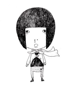 Girl with running nose