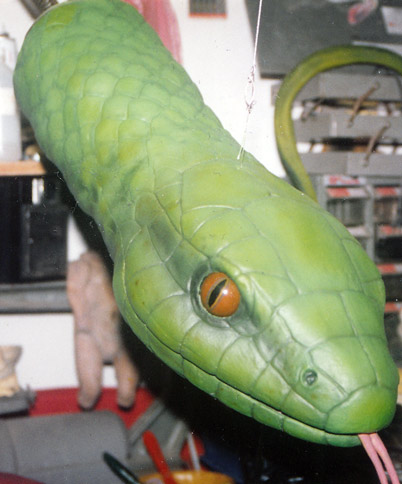 Remote controlled snake head